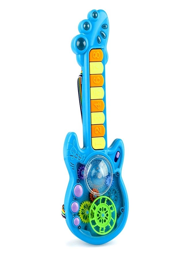 MKY Musical Piano Guitar Toy with Multicolor Light and Dazzling Sound - Pack of 1 and Musical Walking Jumping Smart Dog Toy for Children Funny Robot Dog for Kids with LED Lights (Combo of 2) - Image 2